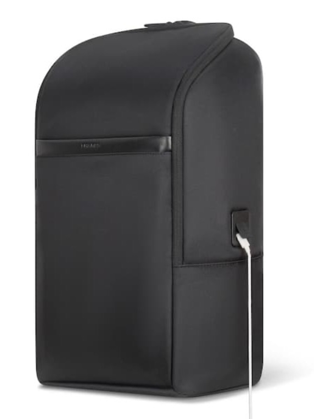Champs Onyx Collection 18.5 inBlack Nylon Tech Backpack USB Minimalist Backpack